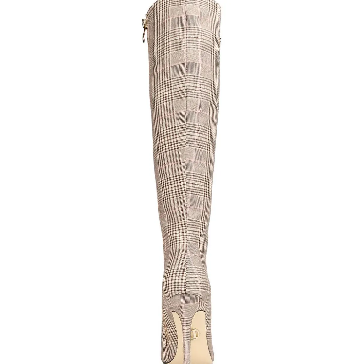 T2CLACOREI Plaid Knee-High Boots