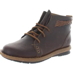 Temple Leather Lace-Up Ankle Boots