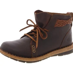 Temple Leather Lace-Up Ankle Boots