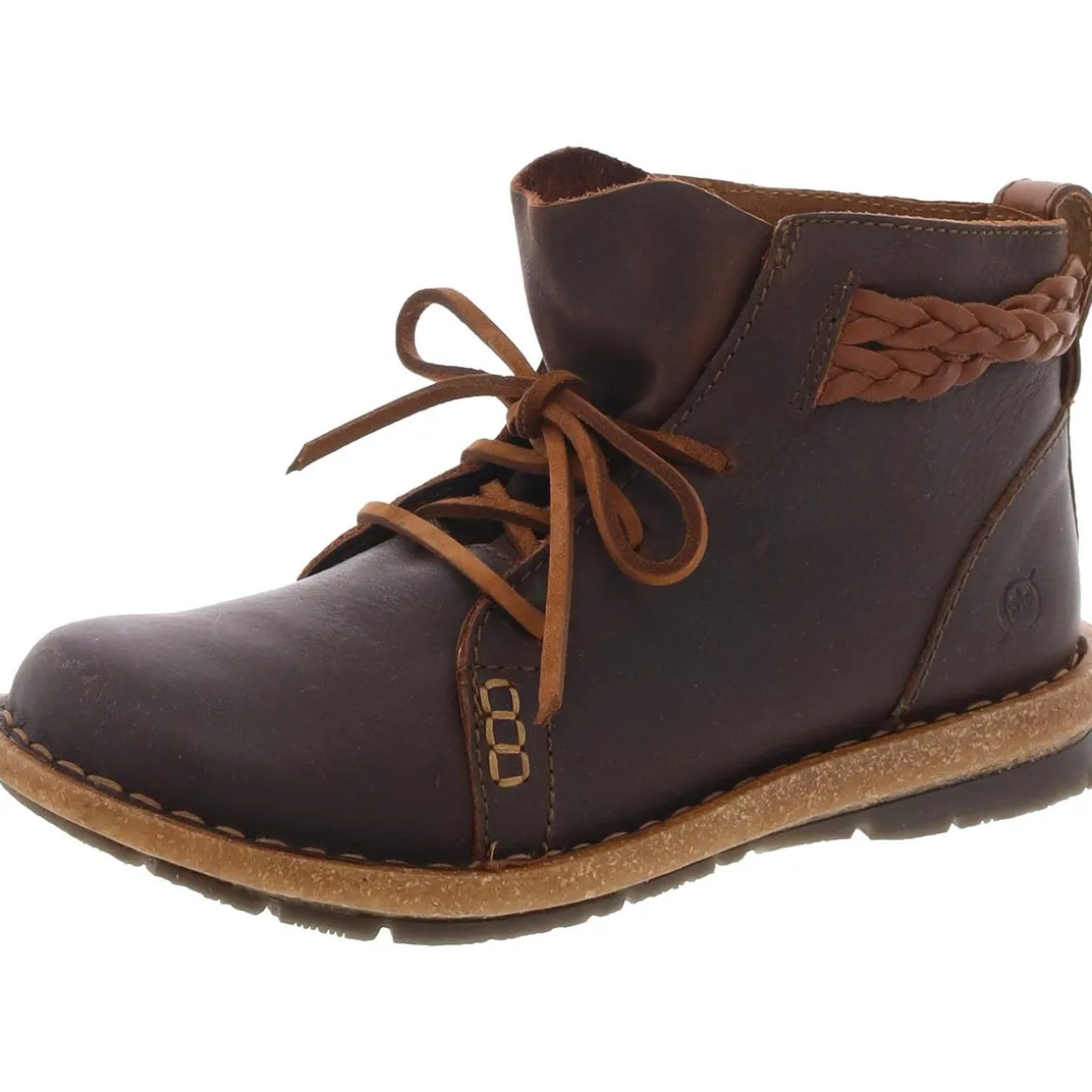 Temple Leather Lace-Up Ankle Boots