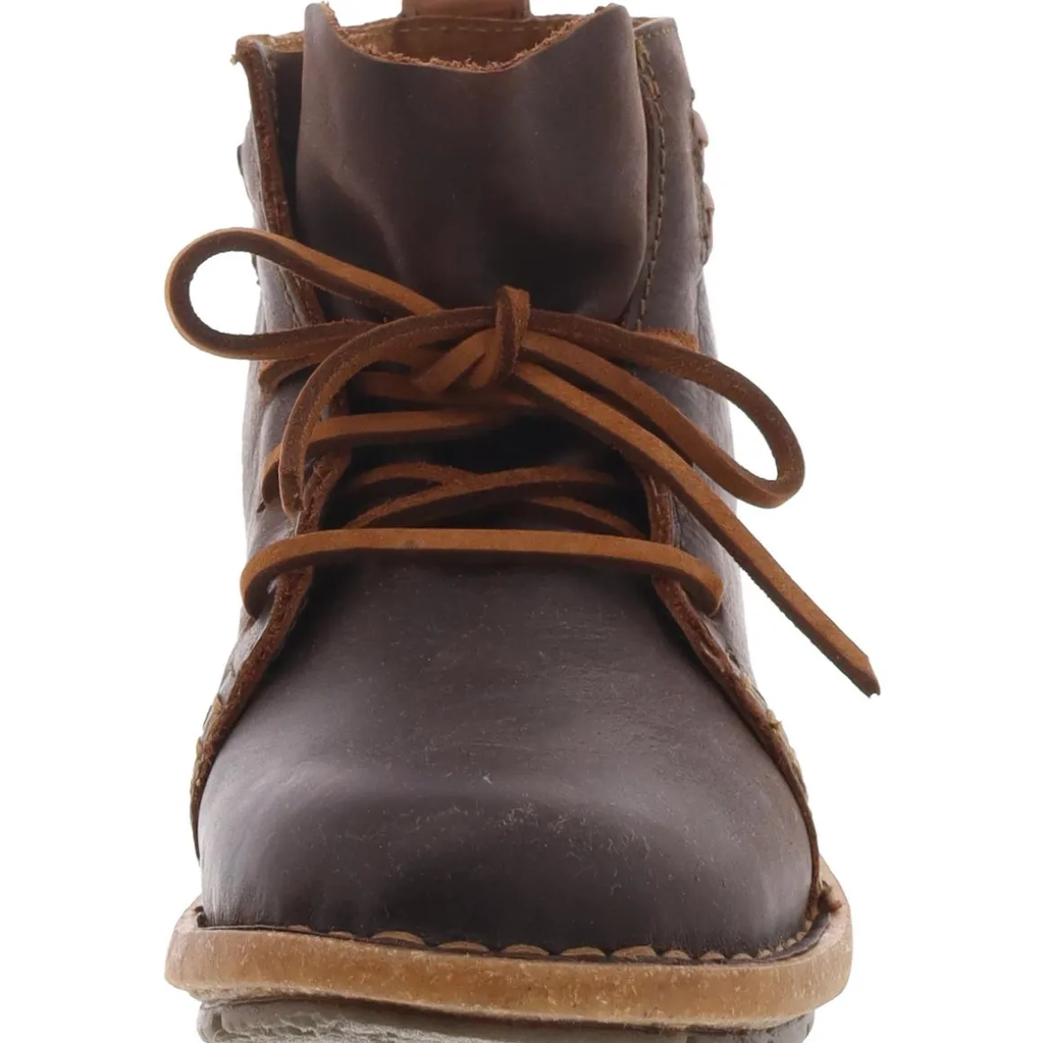 Temple Leather Lace-Up Ankle Boots