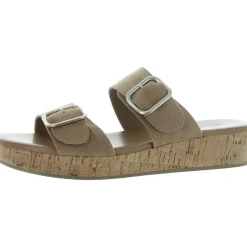 Temppestt Open Toe Double Buckl Slide Sandals
