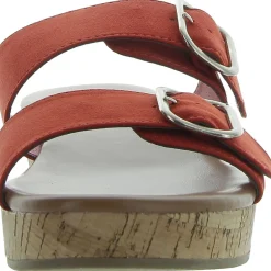 Temppestt Open Toe Double Buckl Slide Sandals