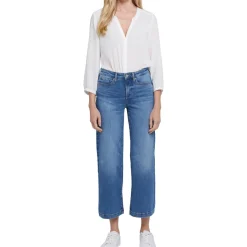 Teresa Crop Denim Wide Leg Jeans