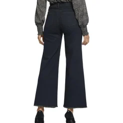 Teresa Frayed Hem Denim Wide Leg Jeans
