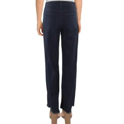 Teresa Frayed Hem Denim Wide Leg Jeans