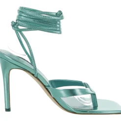 Terrie Ankle Tie Thong Heels