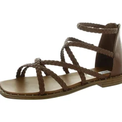 TESSI Braided Faux Leather Strappy Sandals