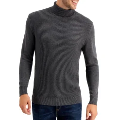 Textured Cotton Turtleneck Sweater