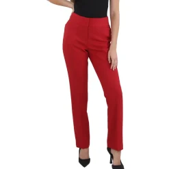 Textured High Rise Trouser Pants