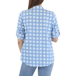 Textured Pocket Button-Down Top