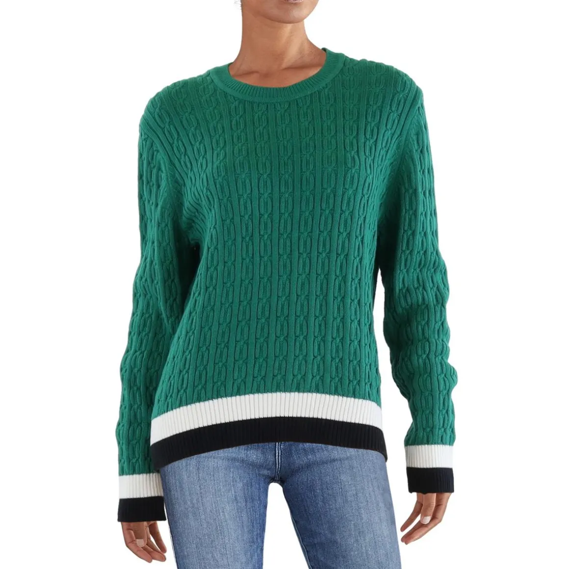 Textured Pullover Crewneck Sweater