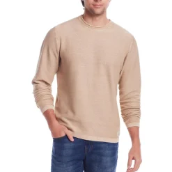 Textured Ribbed Knit Pullover Sweater