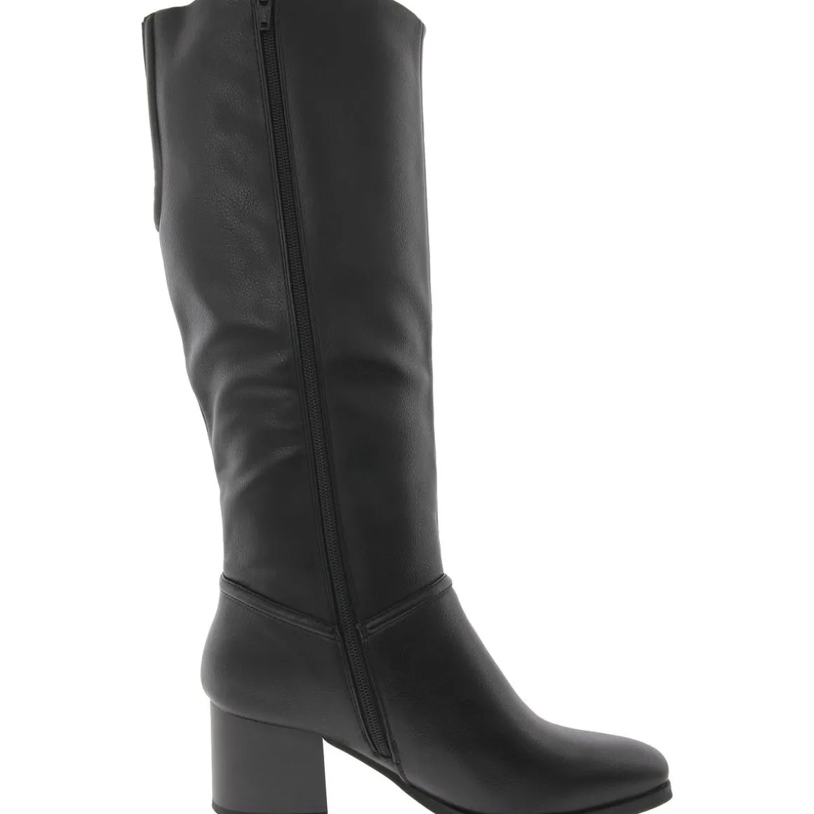 Thalia Zipper Faux Leather Knee-High Boots