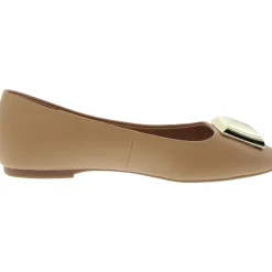 The Evie Stud Embellished Faux Leather Ballet Flats