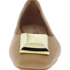 The Evie Stud Embellished Faux Leather Ballet Flats