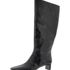 The Wandering Zipper Faux Leather Knee-High Boots