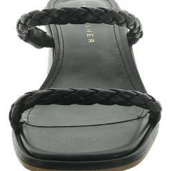 Thoral Leather Square Toe Slide Sandals