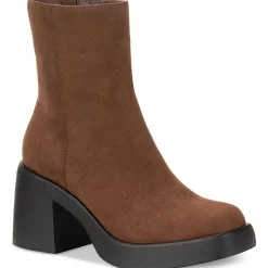 TIANNAA Faux Suede Round toe Booties