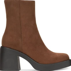 TIANNAA Faux Suede Round toe Booties