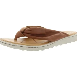 Tide Leather Thong Flat Sandals