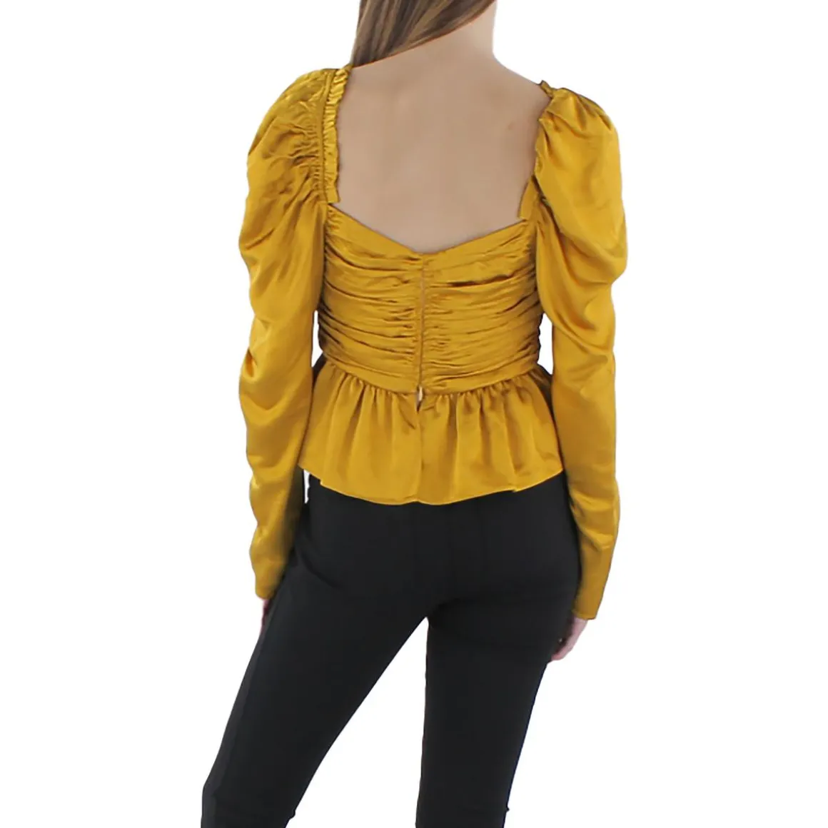 Tie Neck Gathered Off The Shoulder