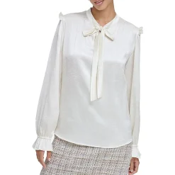 Tie Neck Ruffled Blouse