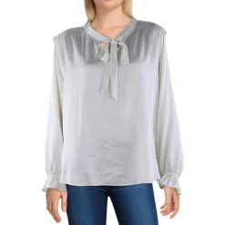 Tie Neck Ruffled Blouse