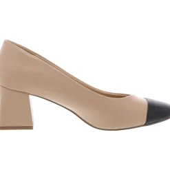 Tillyy Toe Cap Faux Leather Block Heels