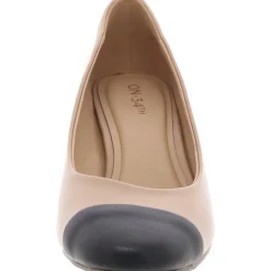 Tillyy Toe Cap Faux Leather Block Heels