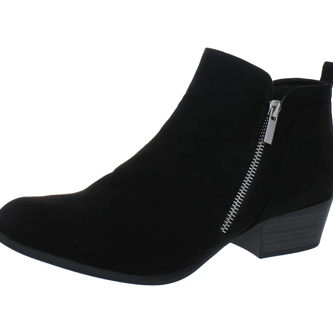 Timber Faux Leather Round Toe Ankle Boots