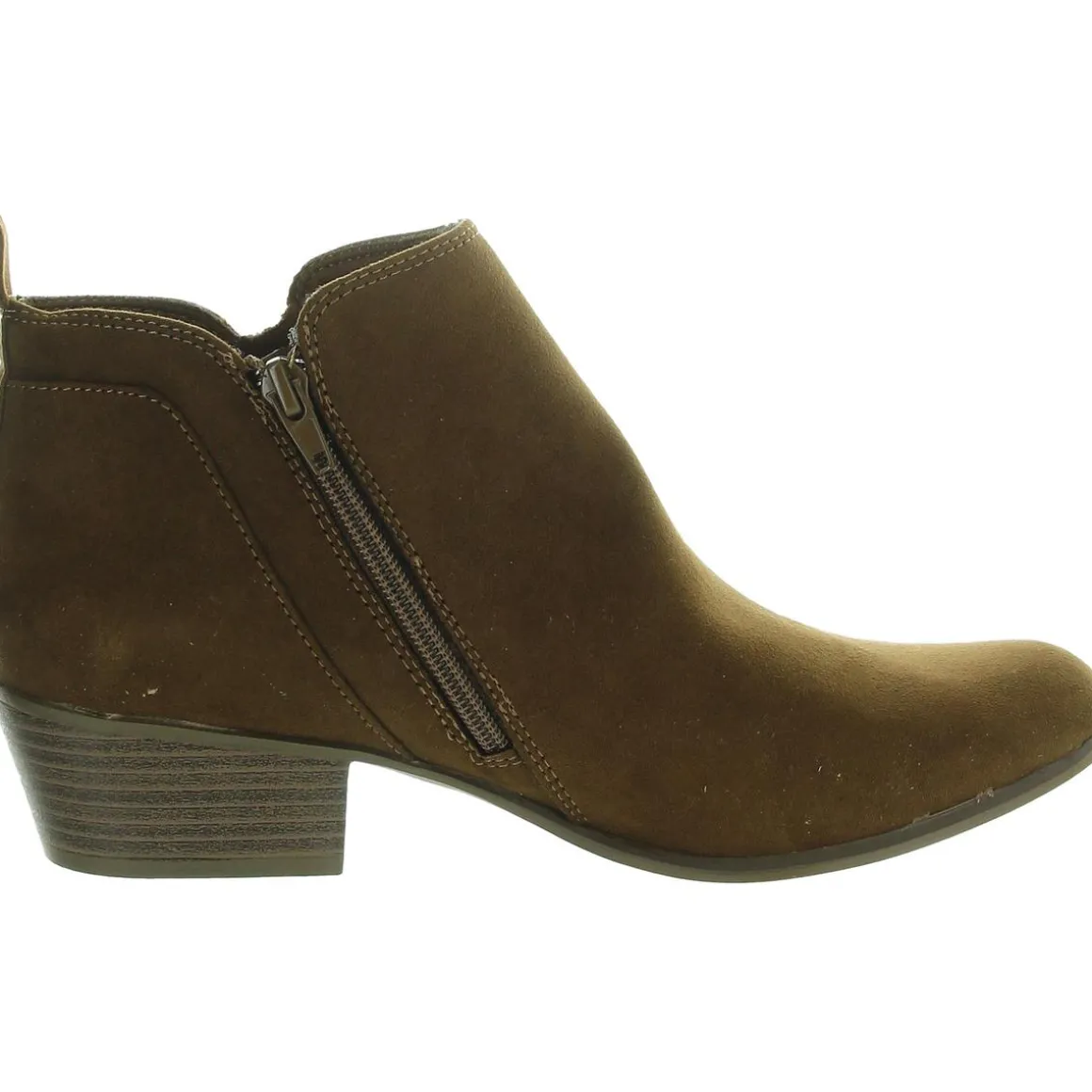 Timber Faux Leather Round Toe Ankle Boots