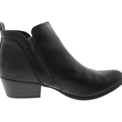 Timber Faux Leather Round Toe Ankle Boots