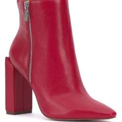 Timea Zipper Heels Ankle Boots