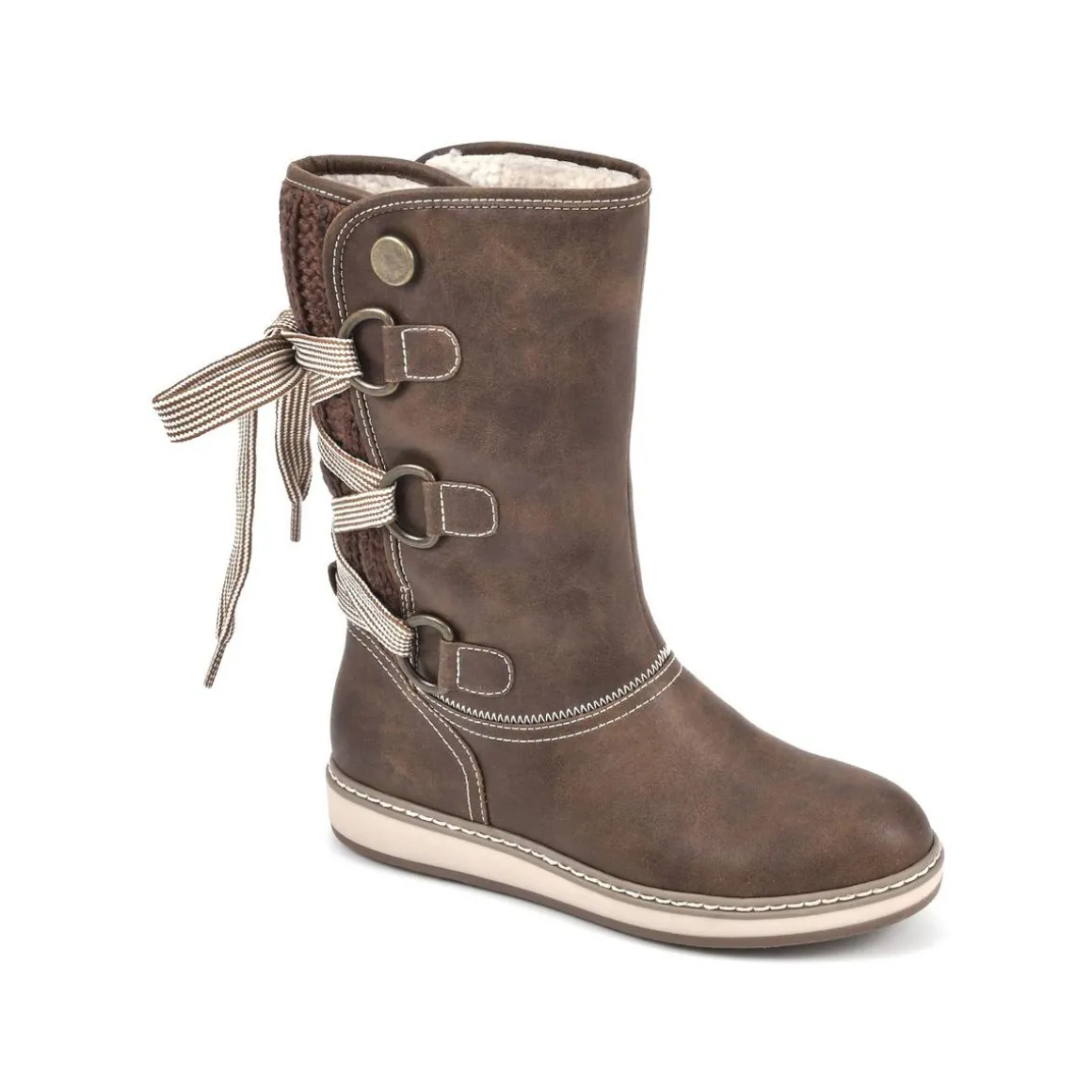 Tivia Lace-Up Mid-Calf Boots