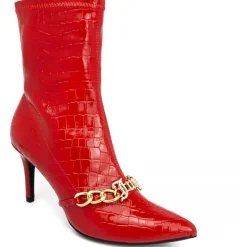 Tommi Faux Leather Pointed Toe Ankle Boots