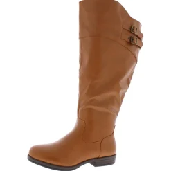 Tori Faux Leather Wide Calf Knee-High Boots