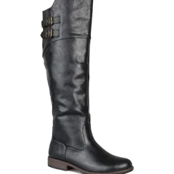 Tori Faux Leather Wide Calf Knee-High Boots