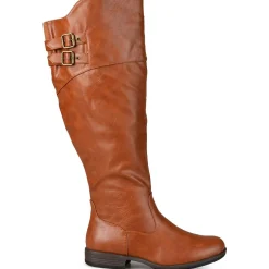 Tori Wide Calf Leather Knee-High Boots