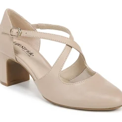 Tracy Buckled Round Toe Block Heels