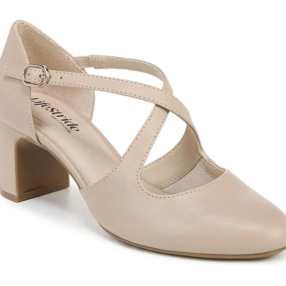 Tracy Buckled Round Toe Block Heels