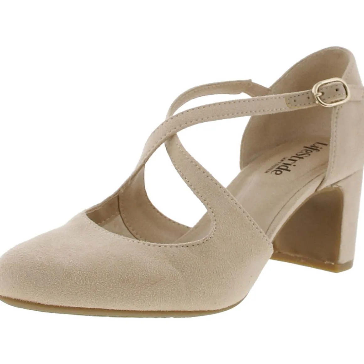 Tracy Buckled Round Toe Block Heels