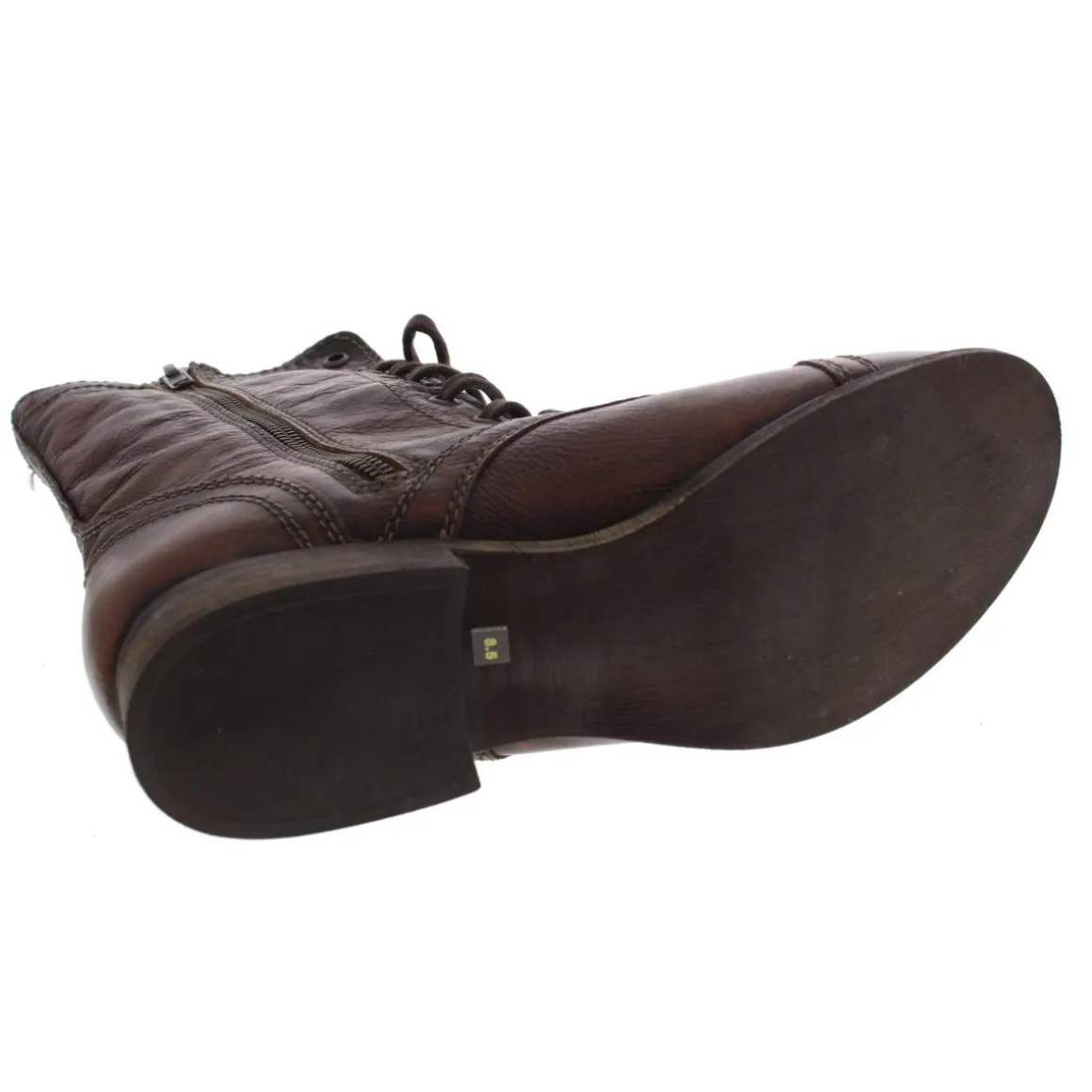 Troopa Leather Lace Up Combat Boots