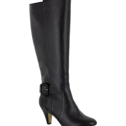 Troy II Leather Almond Toe Knee-High Boots