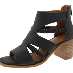 Tulina Faux Leat Zipper Block Heel