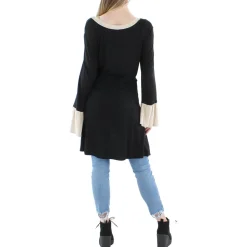 Tunic Contrast Trim Pullover Top