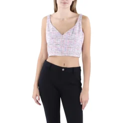Tweed Cropped Halter Top