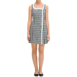 Tweed Sleeveless Casual Dress