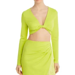 Twist Front Long Sleeve Cropped