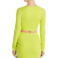 Twist Front Long Sleeve Cropped